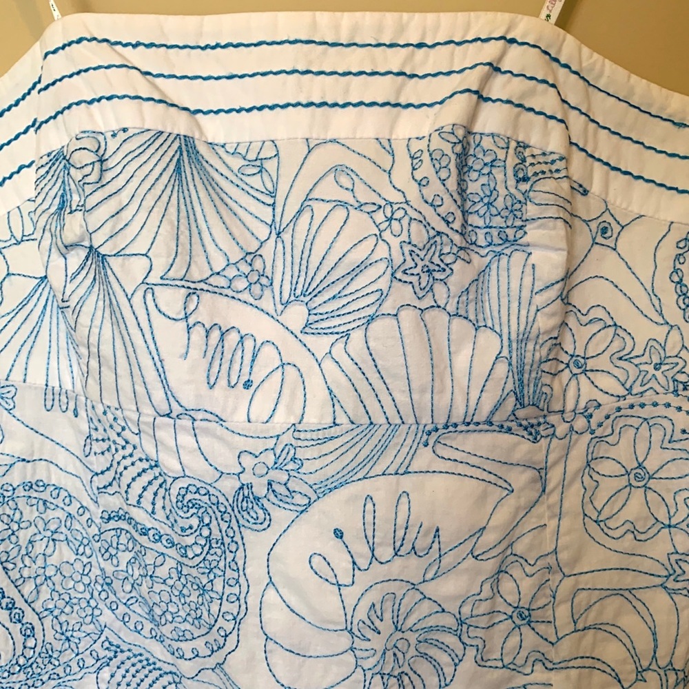 Embroidered Lilly Pulitzer Strapless Dress